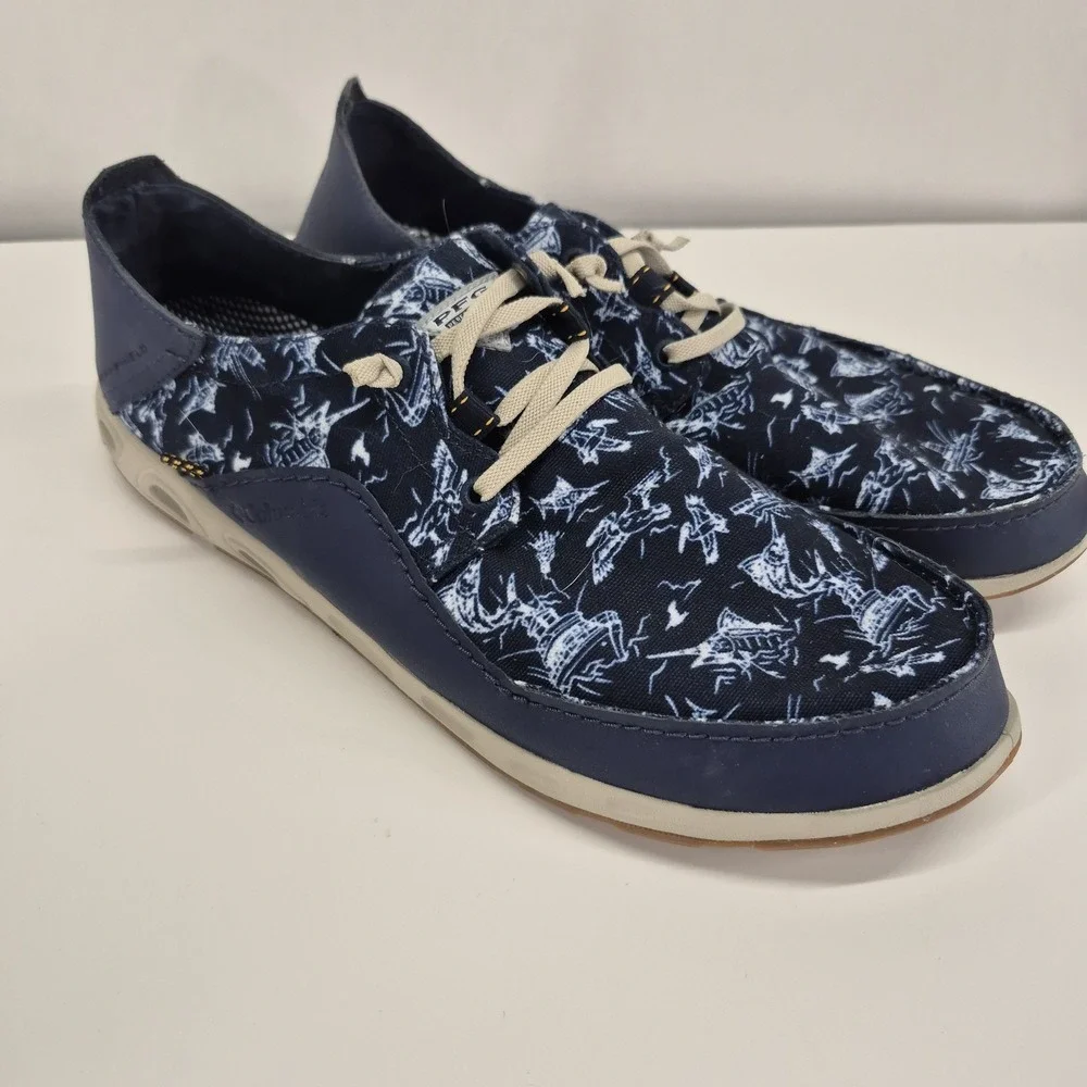 Columbia Bahama Vent Relaxed PFG Laced Boat Deck Shoes Blue BM2658-481 Size 12
